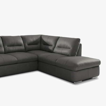 Sarok ülőgarnitúra - jobb oldali fango bőr, William sarok jobbra  - 5