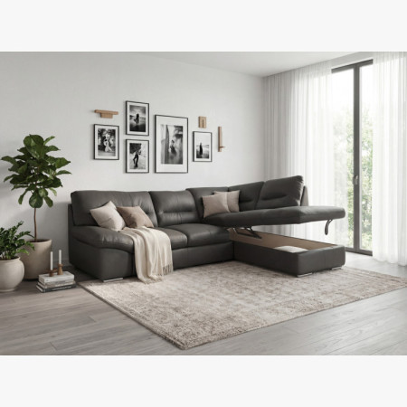 Sarok ülőgarnitúra - jobb oldali fango bőr, William sarok jobbra  - 8