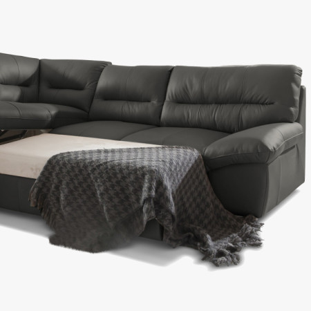 Sarokkanapé - jobb oldali fango valódi bőr, William sarok bal oldalon  - 8