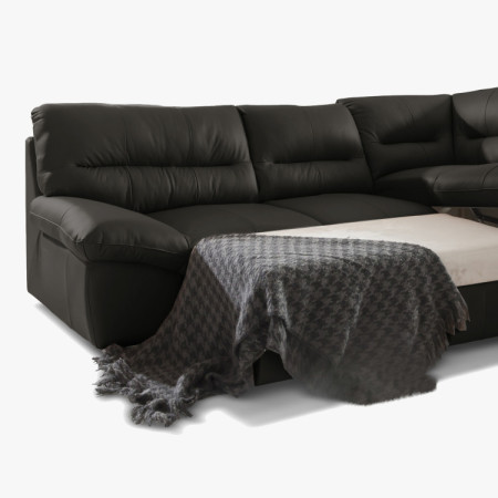 Rohkanapé sarok - jobb bőr ESPRESSO, William sarok jobb oldalon  - 7