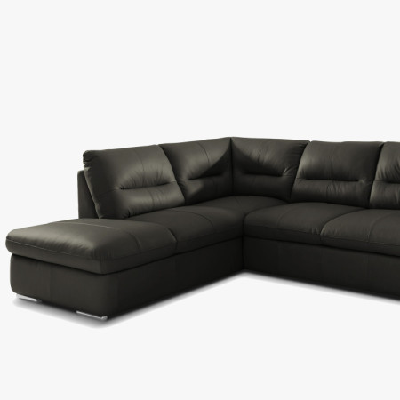 Sarok ülőgarnitúra - jobb oldali bőr ESPRESSO, William sarok balra  - 6