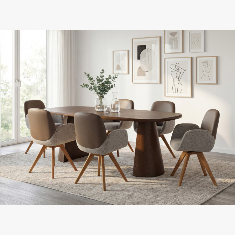 Designos 200 cm-es dió színű étkezőasztal  - 13