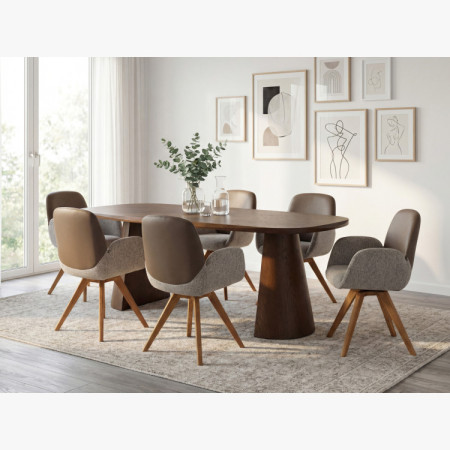 Designos 200 cm-es dió színű étkezőasztal  - 13