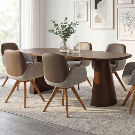 Designos 200 cm-es dió színű étkezőasztal  - 14