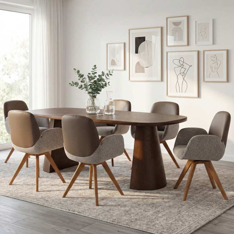 Designos 200 cm-es dió színű étkezőasztal  - 15