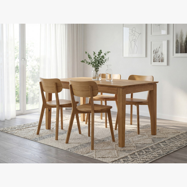 Dub asztal kihúzható 120 x 80 cm  - 8