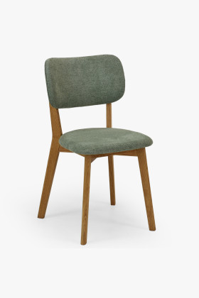 Kárpitozott étkezőszék tömör tölgy vázzal, Diosa Easy Clean szövet,