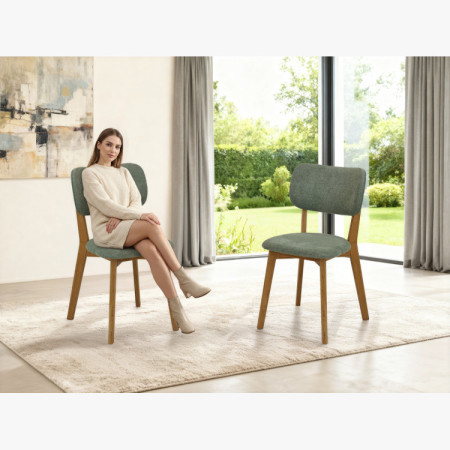 Bársony bevonatú Easy Clean étkezőszék matt színben  - 14