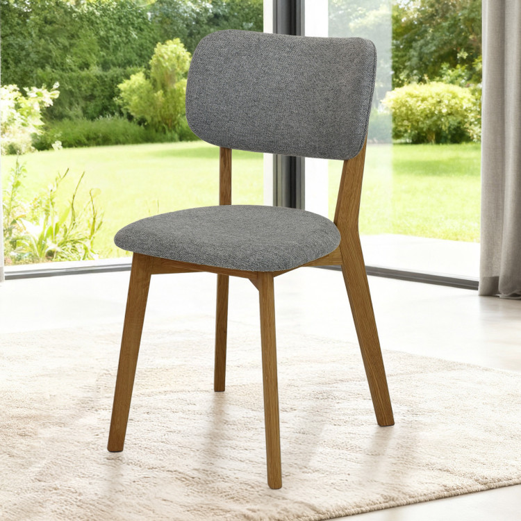 Kárpitozott étkezőszék Easy Clean szürke színben  - 2