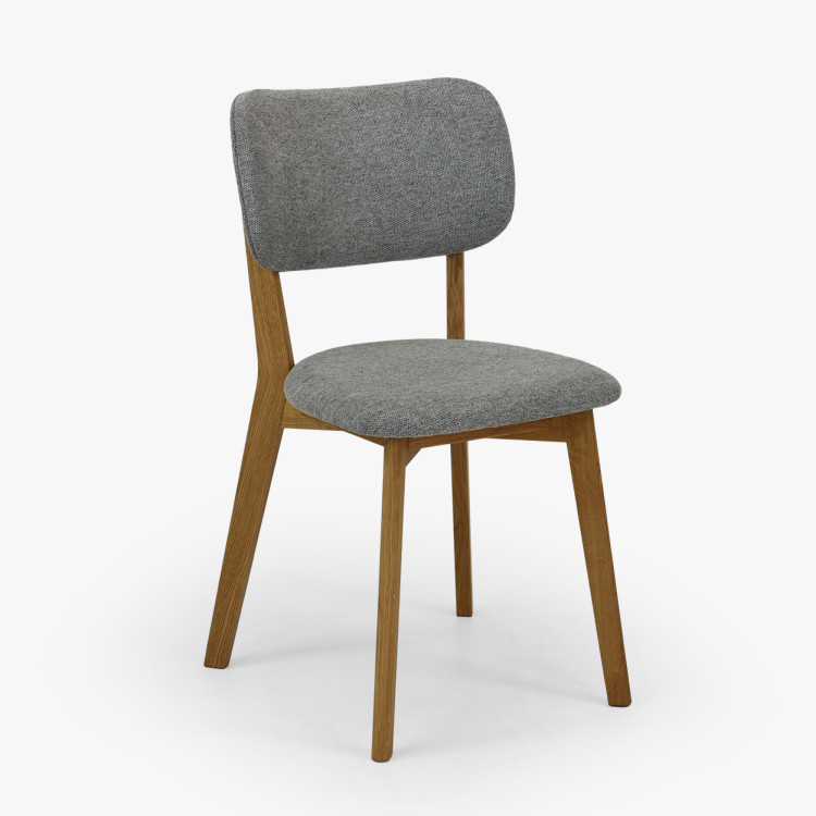 Kárpitozott étkezőszék Easy Clean szürke színben  - 4