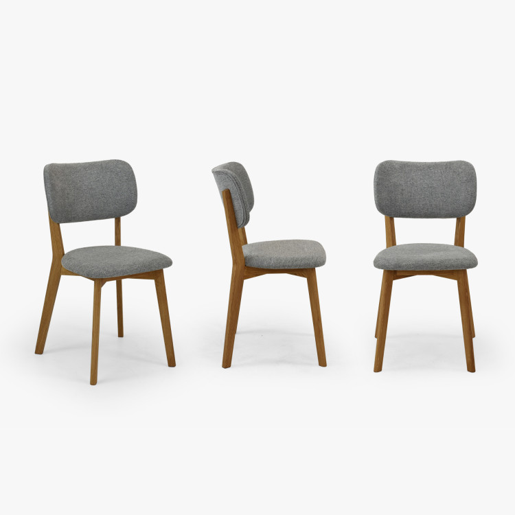 Kárpitozott étkezőszék Easy Clean szürke színben  - 12