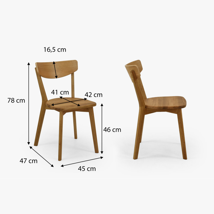 Tölgyfa szék Hanka – tömörfa étkezőszék  - 9