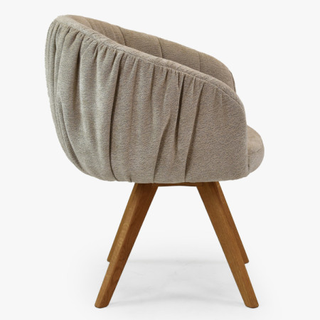 Tömör tölgyfa étkezőgarnitúra – ovális 180cm asztal, pad és Elba karosszékek  - 5