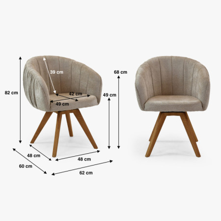 Tömör tölgyfa étkezőgarnitúra – ovális 180cm asztal, pad és Elba karosszékek  - 6