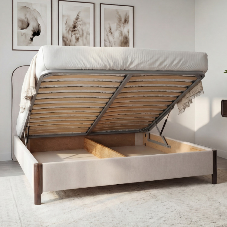 Čalouněná manželská postel 180x200 cm s úložným prostorem  - 2