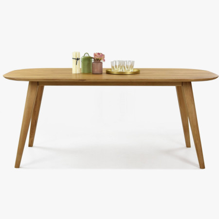 Ovális tömör tölgy étkezőasztal, Otawa 180 x 90 cm  - 6
