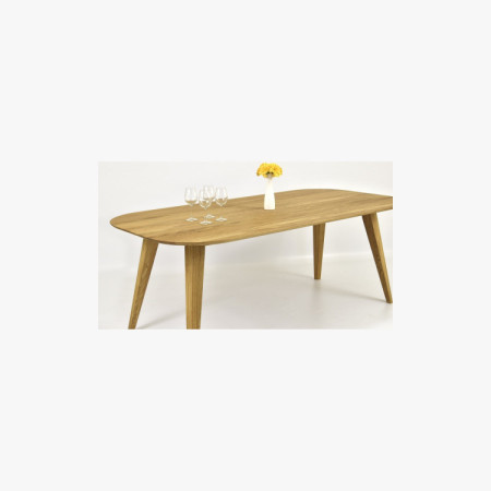 Ovális tömör tölgy étkezőasztal, Otawa 180 x 90 cm  - 17