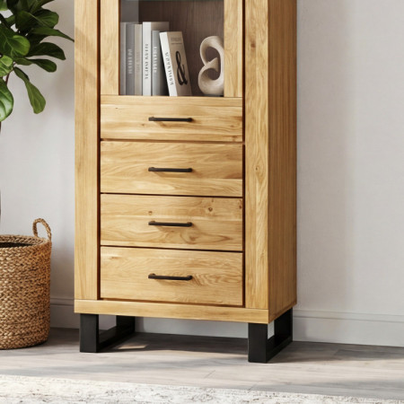 Egyszemélyes vitrin lábakon, tölgy, Martina  - 5