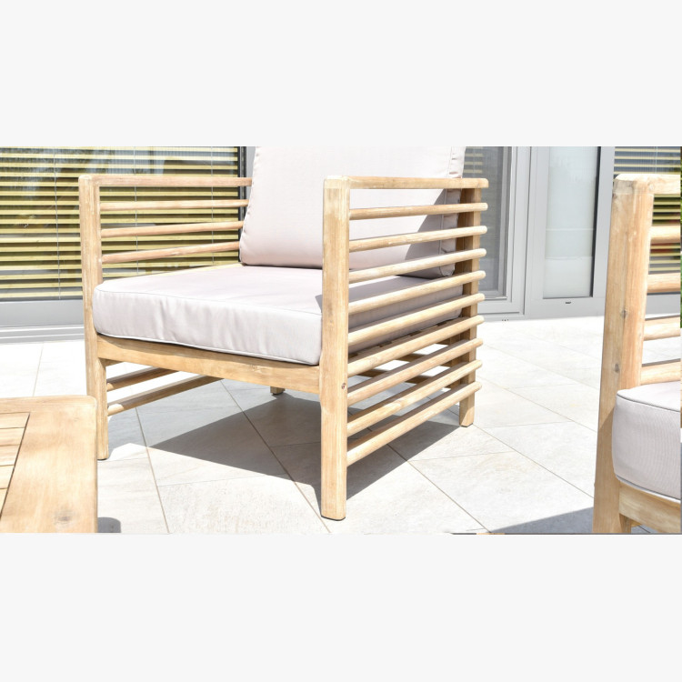 Kerti ülőgarnitúra, akác - fotelek és padok, Delphi