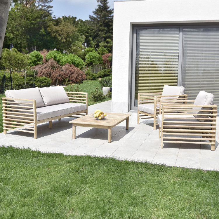 Kerti ülőgarnitúra, akác - fotelek és padok, Delphi