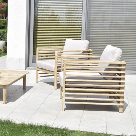 Kerti ülőgarnitúra, akác - fotelek és padok, Delphi