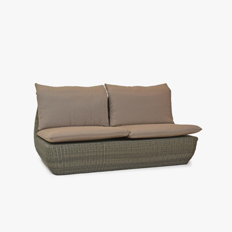 Rattan sarok kerti ülőgarnitúra barna, Cavalo