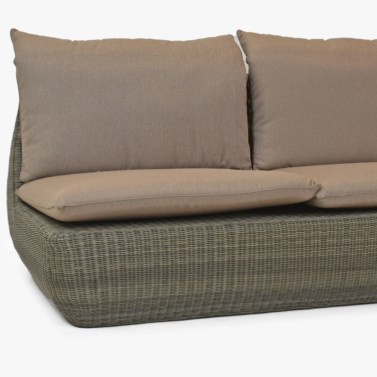 Rattan sarok kerti ülőgarnitúra barna, Cavalo