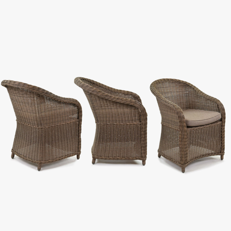 Kerti szett asztal és 4 x rattan szék