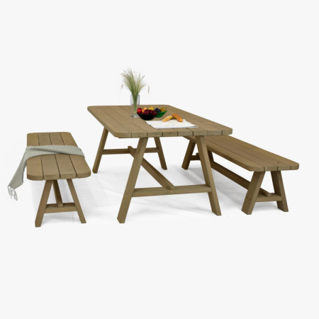 Kerti garnitúra asztal és 2 x pad Matus