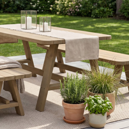 Kerti garnitúra asztal és 2 x pad Matus