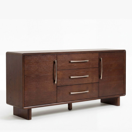 Koper komód ajtókkal és fiókokkal dió színben – 160 cm