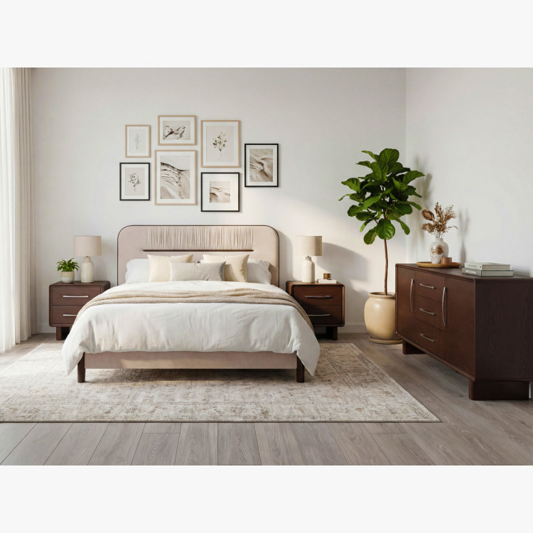 Koper komód ajtókkal és fiókokkal dió színben – 160 cm