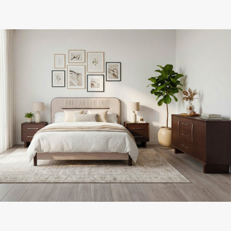 Koper komód ajtókkal és fiókokkal dió színben – 160 cm