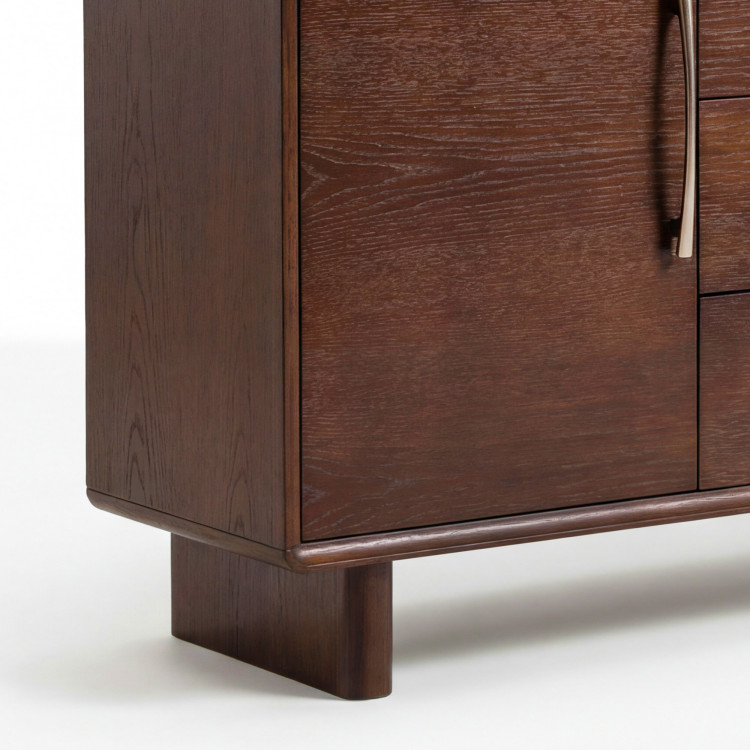 Koper komód ajtókkal és fiókokkal dió színben – 160 cm