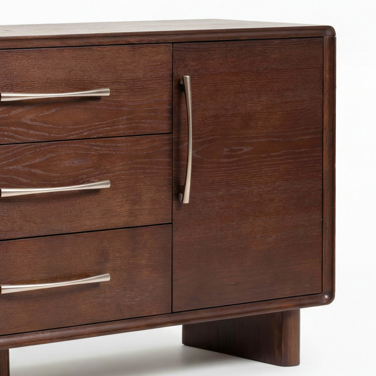 Koper komód ajtókkal és fiókokkal dió színben – 160 cm