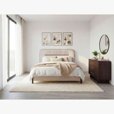 Koper komód 3 fiókkal dió színben