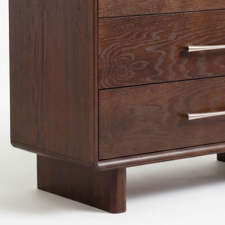 Koper komód 3 fiókkal dió színben