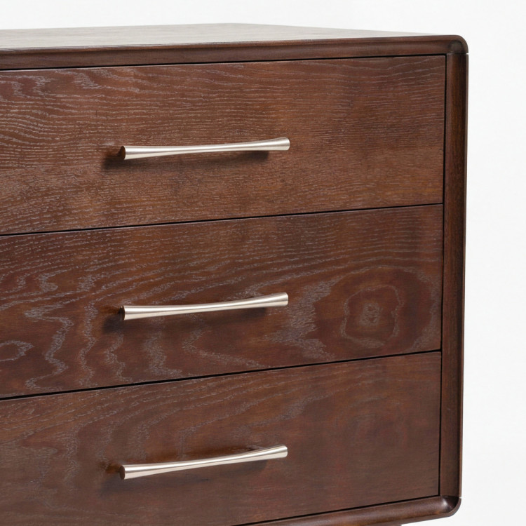 Koper komód 3 fiókkal dió színben