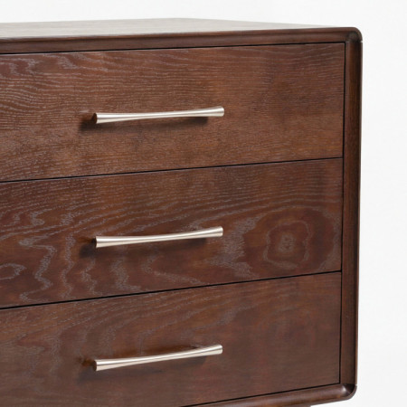 Koper komód 3 fiókkal dió színben