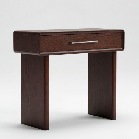 Design konzolasztal fiókkal diószínű