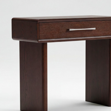 Design konzolasztal fiókkal diószínű