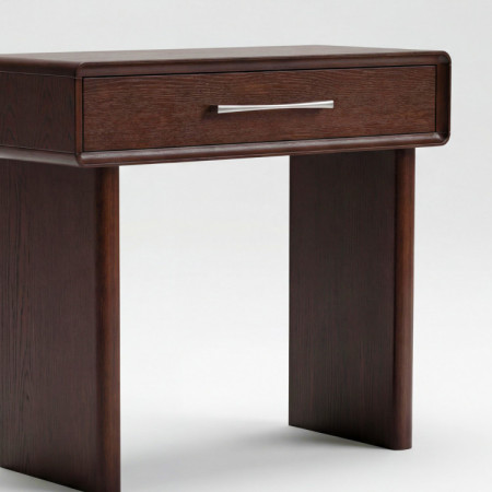 Design konzolasztal fiókkal diószínű