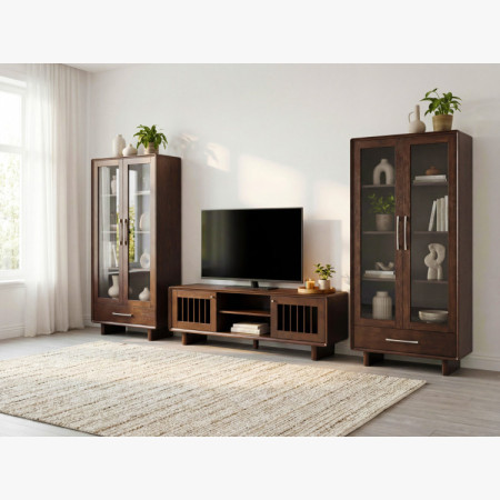 Design TV állvány dió színben – 180 cm