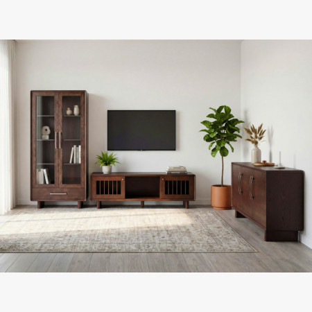 Design TV állvány dió színben – 180 cm