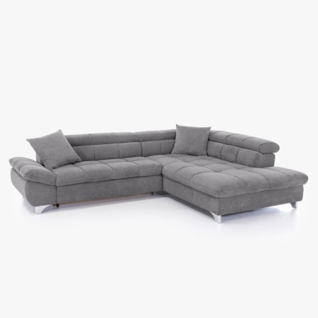 Sarokkanapé fekvőfunkcióval szürke , Jobb oldali sarok