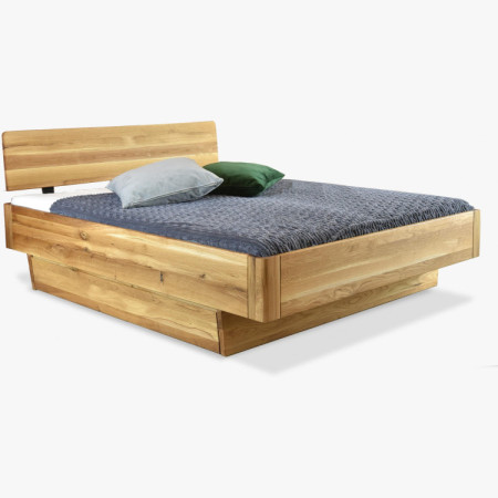 Lekerekített tömörfa franciaágy Stockholm 160x200 cm