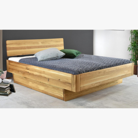 Lekerekített tömörfa franciaágy Stockholm 160x200 cm