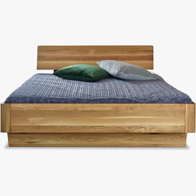 Lekerekített tömörfa franciaágy Stockholm 160x200 cm