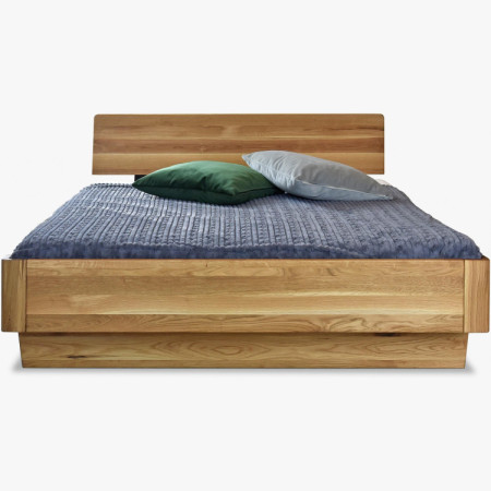 Lekerekített tömörfa franciaágy Stockholm 160x200 cm