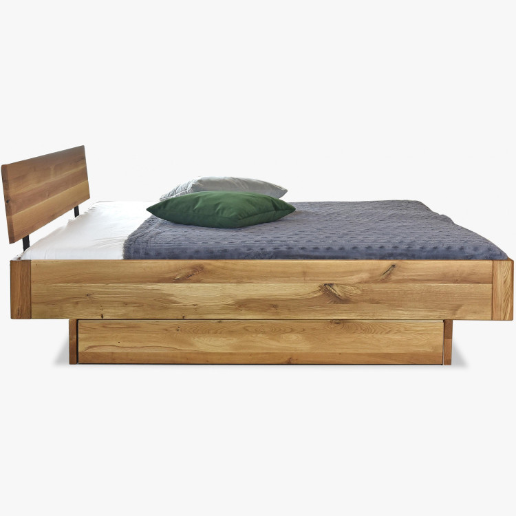 Lekerekített tömörfa franciaágy Stockholm 160x200 cm